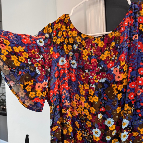 Anthropologie floral satin mini dress - Picture 8 of 8